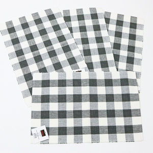 NWT Madison Buffalo Check Gray & White Place Mats